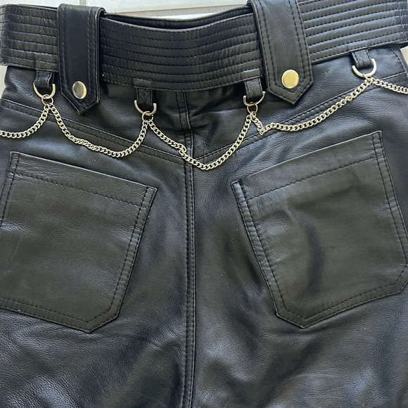 The Kooples Pleated Leather Shorts - Picture 11 of 11